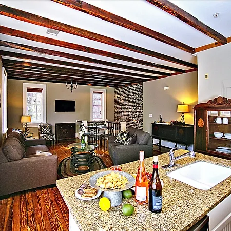 Comfy Carriage House Steps From The River-2